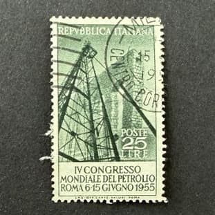 Francobollo IV Congresso mondiale del petrolio